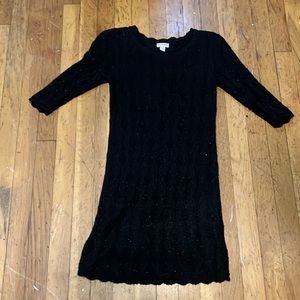 Girls large Black sweater dress brand is Cat & Jack